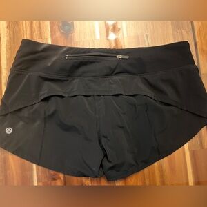 Lululemon Black Athletic Hotty Hot 2.5” with Zipper Pocket